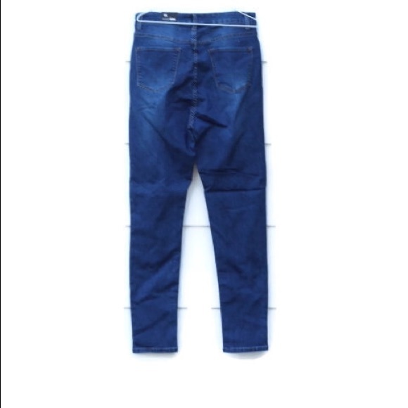 Fashion Nova Say Yes to Distress Dark Denim Jeans - Picture 4 of 5